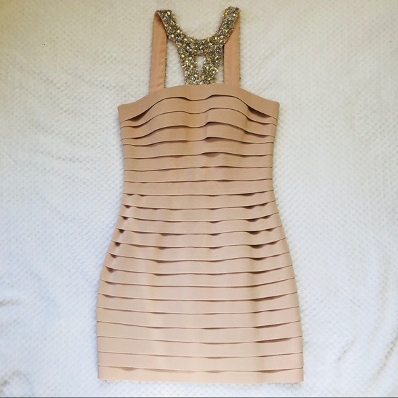 Sherri Hill Dresses & Skirts - Sherri Hill Nude Bandage Dress 8
